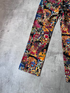S/S 2000 Jean Paul Gaultier x Jean-Michel Basquiat All Over Print Pants Multicolor Unisex - M