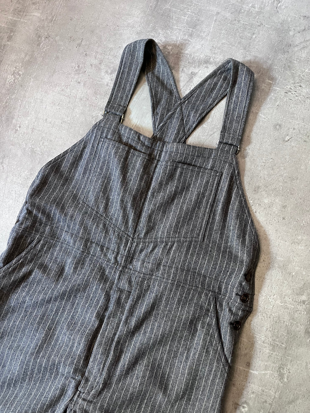 Acne Studios Wool Striped Overalls Grey Men - S