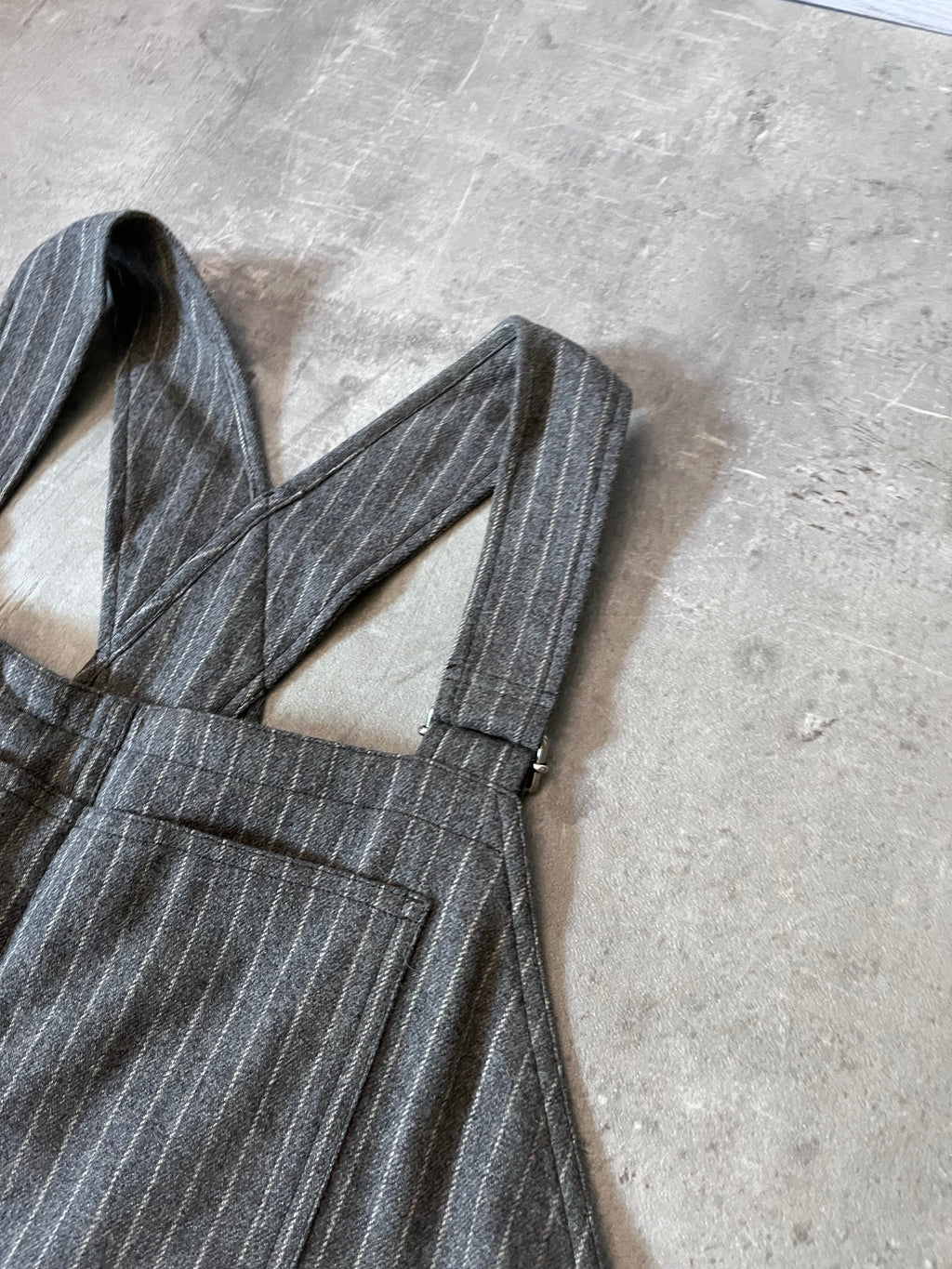 Acne Studios Wool Striped Overalls Grey Men - S