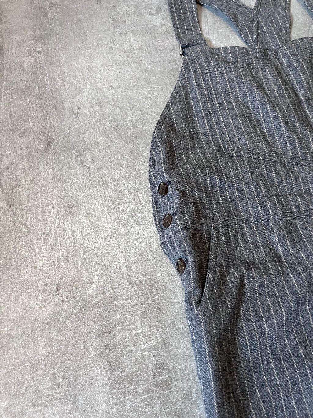 Acne Studios Wool Striped Overalls Grey Men - S