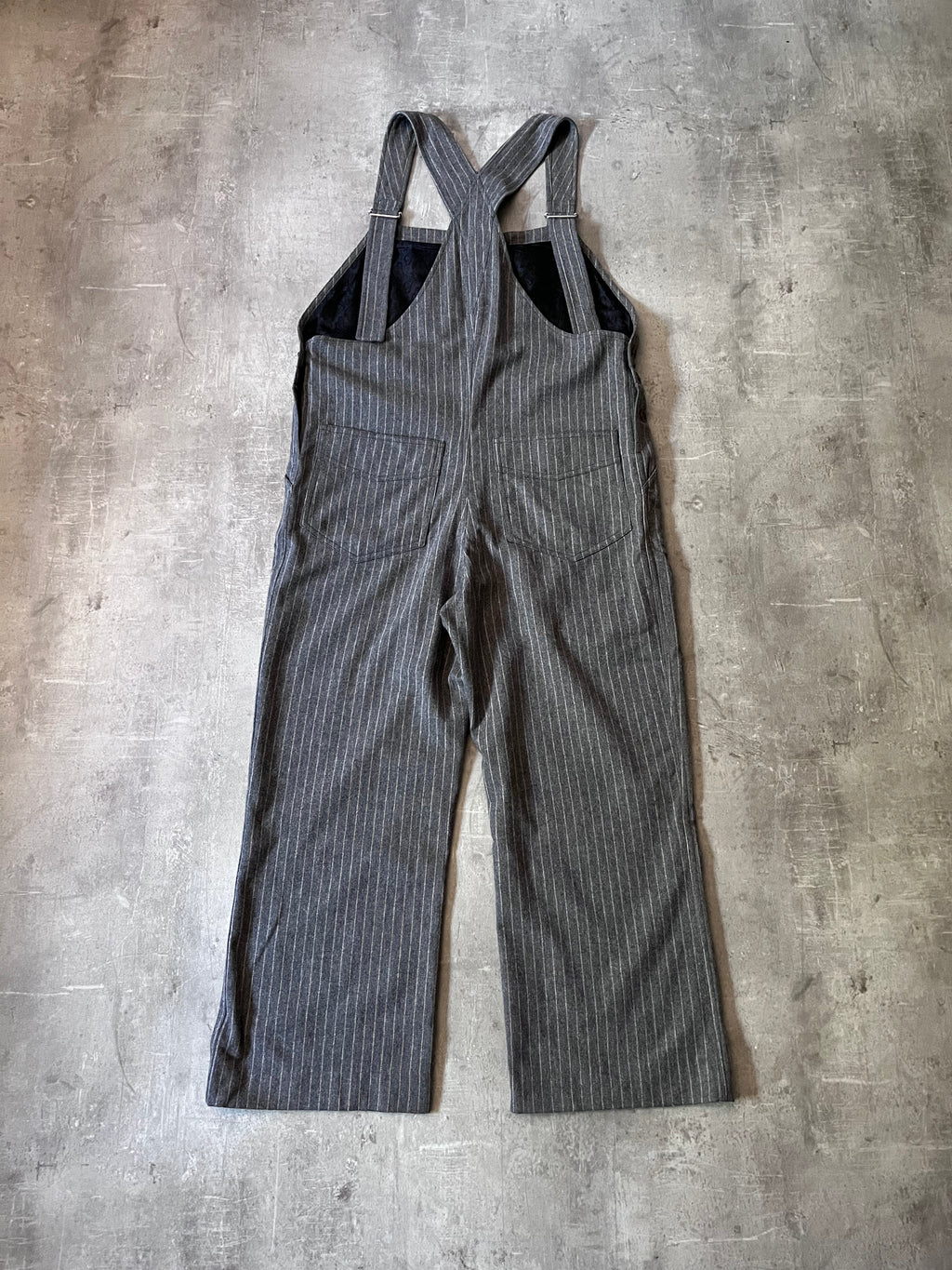 Acne Studios Wool Striped Overalls Grey Men - S