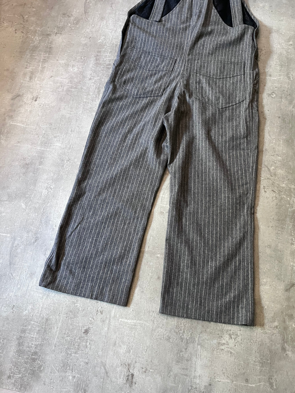 Acne Studios Wool Striped Overalls Grey Men - S