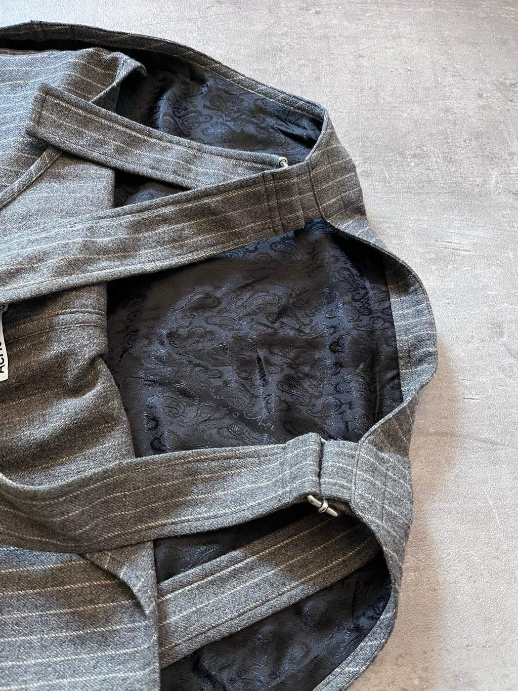 Acne Studios Wool Striped Overalls Grey Men - S