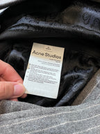 Acne Studios Wool Striped Overalls Grey Men - S