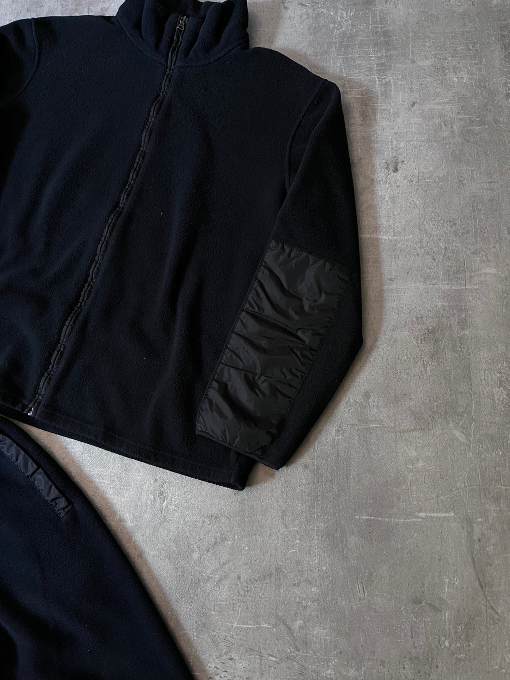 2000s Prada Red Tab Fleece Set Black Women - L