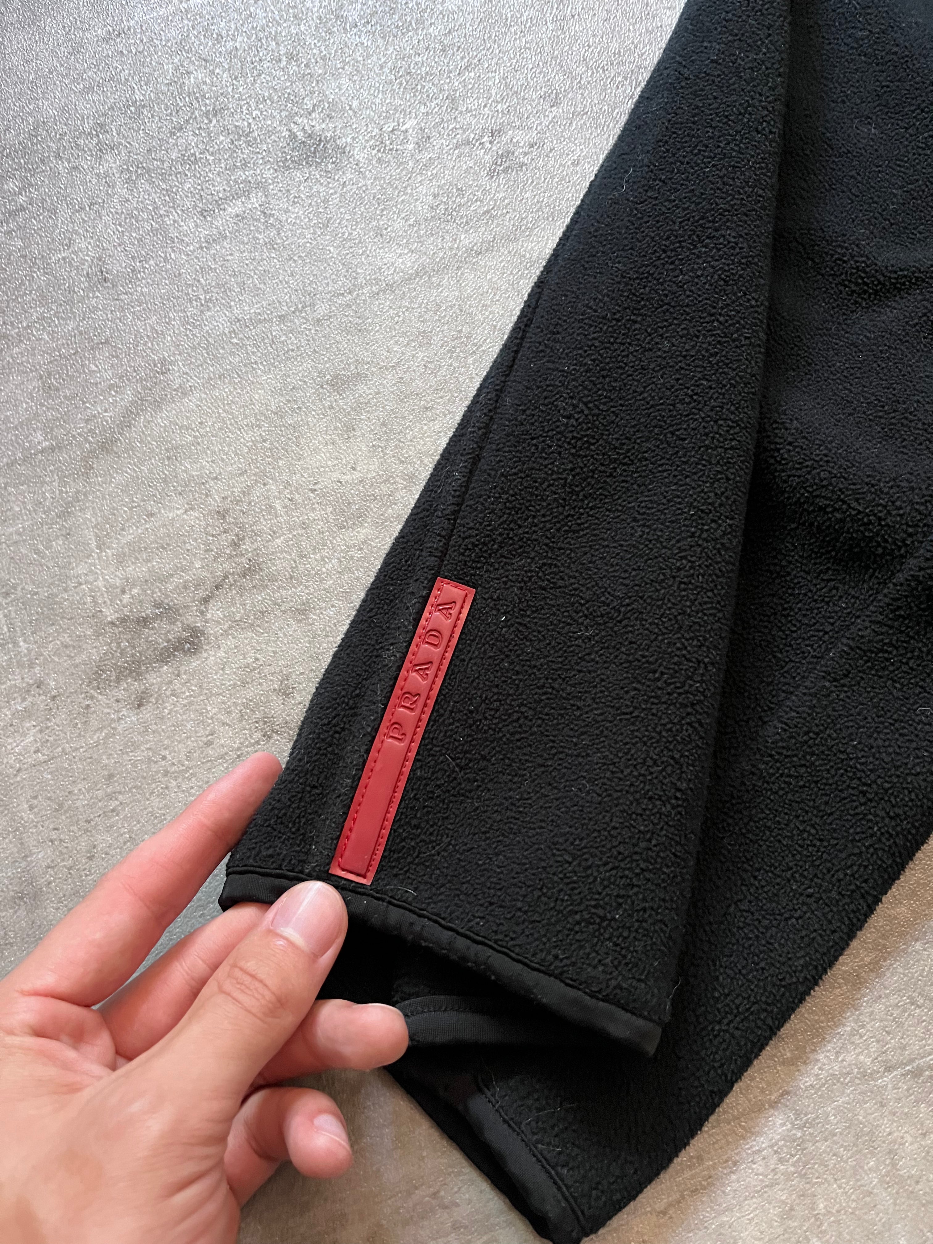 2000s Prada Red Tab Fleece Set Black Women - L