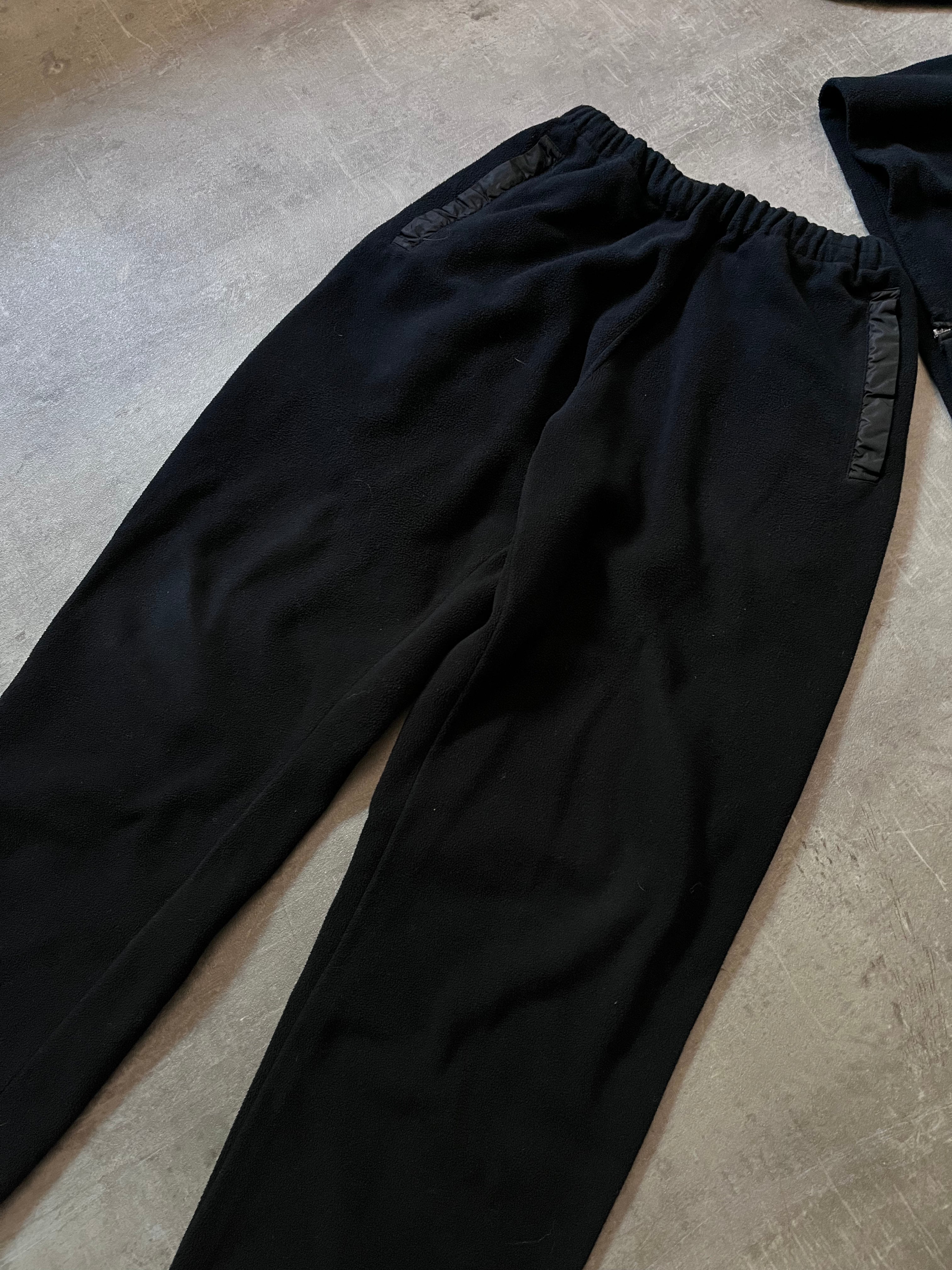2000s Prada Red Tab Fleece Set Black Women - L