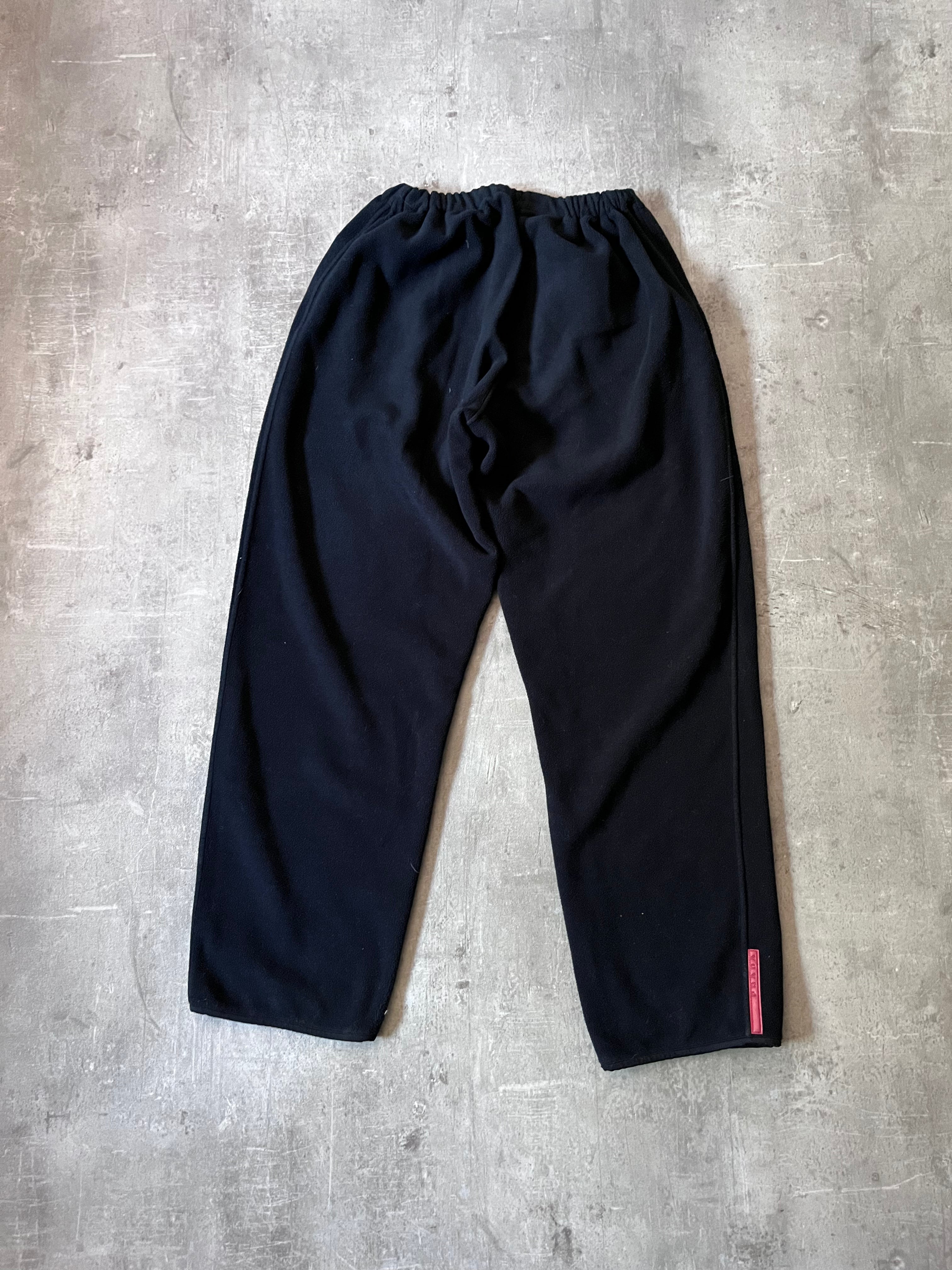 2000s Prada Red Tab Fleece Set Black Women - L
