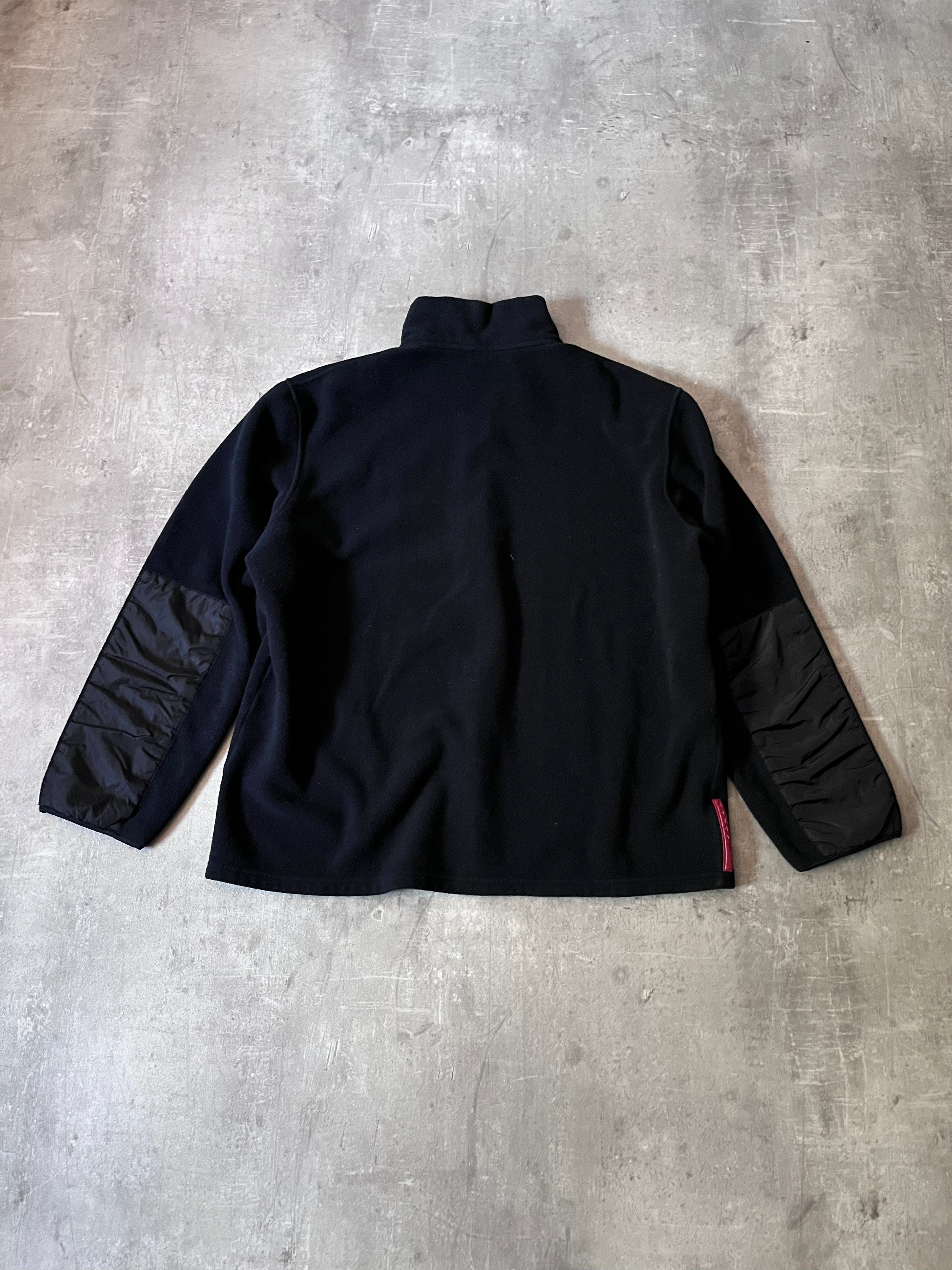 2000s Prada Red Tab Fleece Set Black Women - L