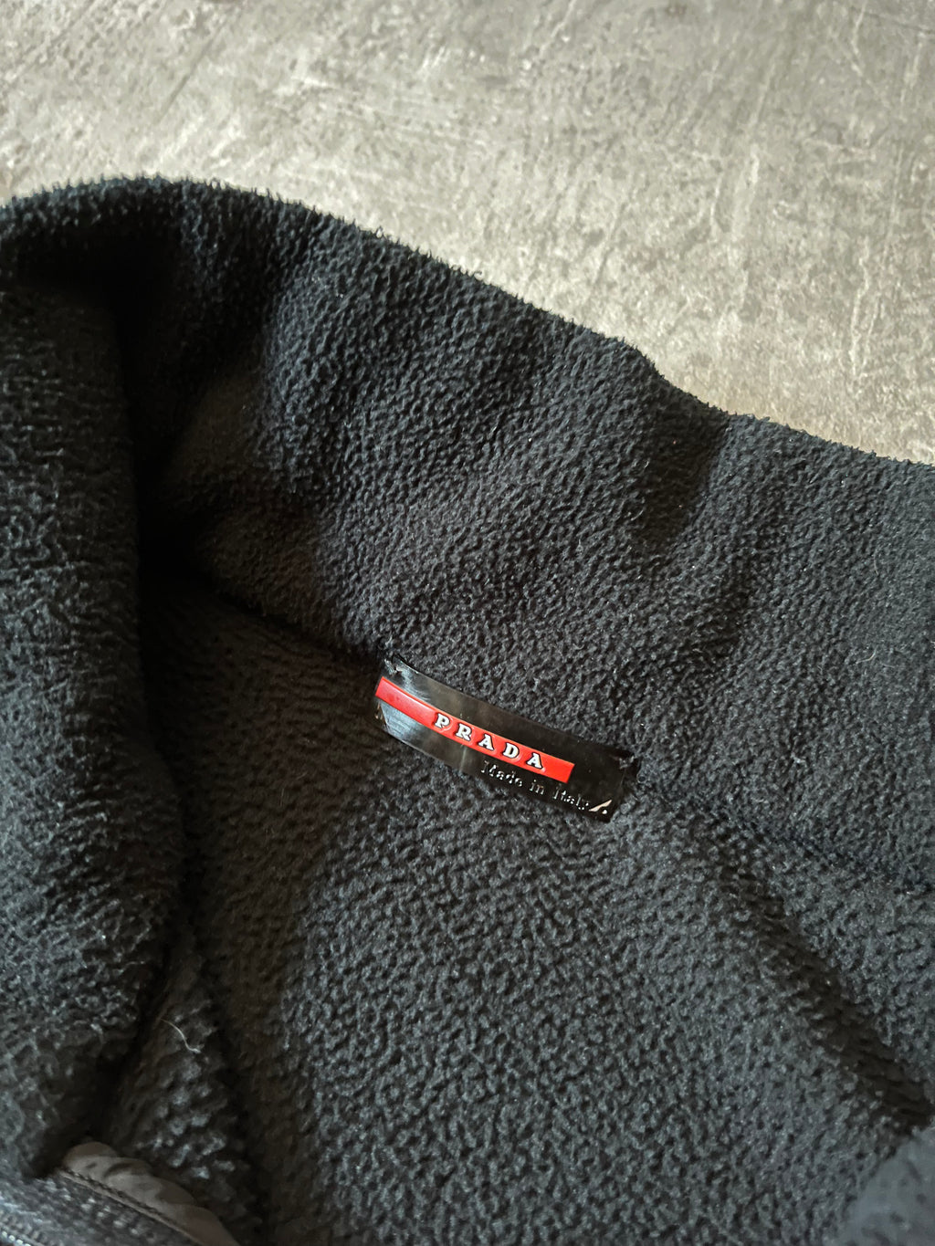 2000s Prada Red Tab Fleece Set Black Women - L