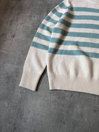Acne Studios Striped Wool Sweater Beige Green Men - XS