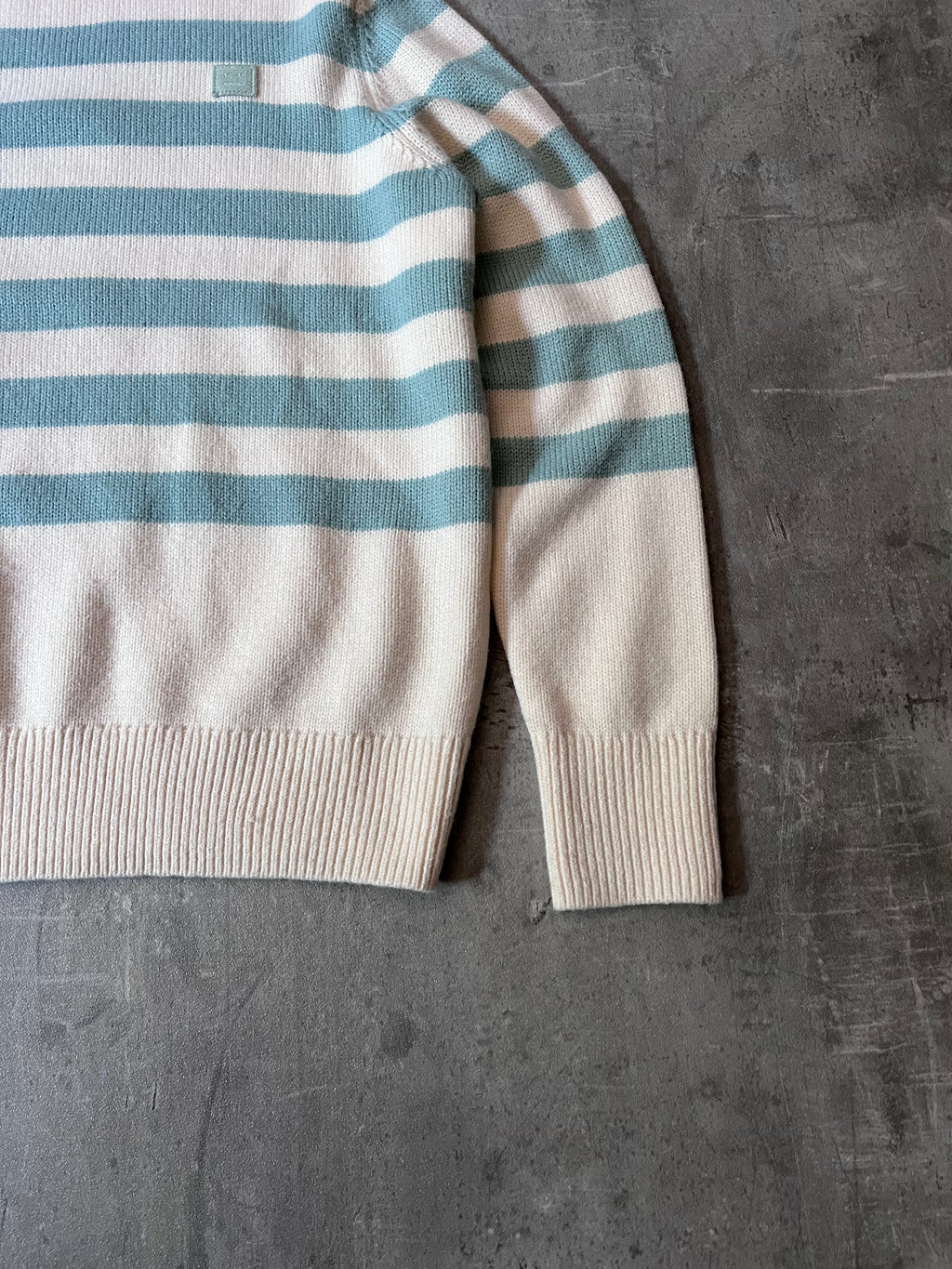 Acne Studios Striped Wool Sweater Beige Green Men - XS