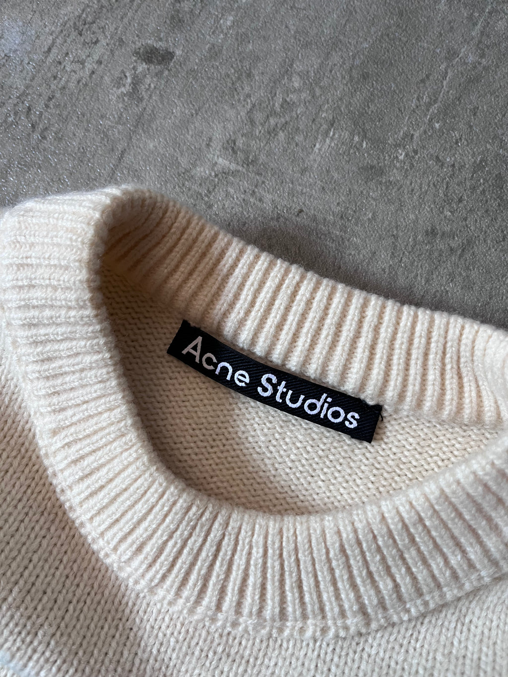 Acne Studios Striped Wool Sweater Beige Green Men - XS