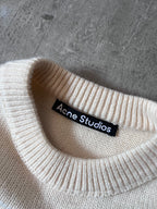 Acne Studios Striped Wool Sweater Beige Green Men - XS
