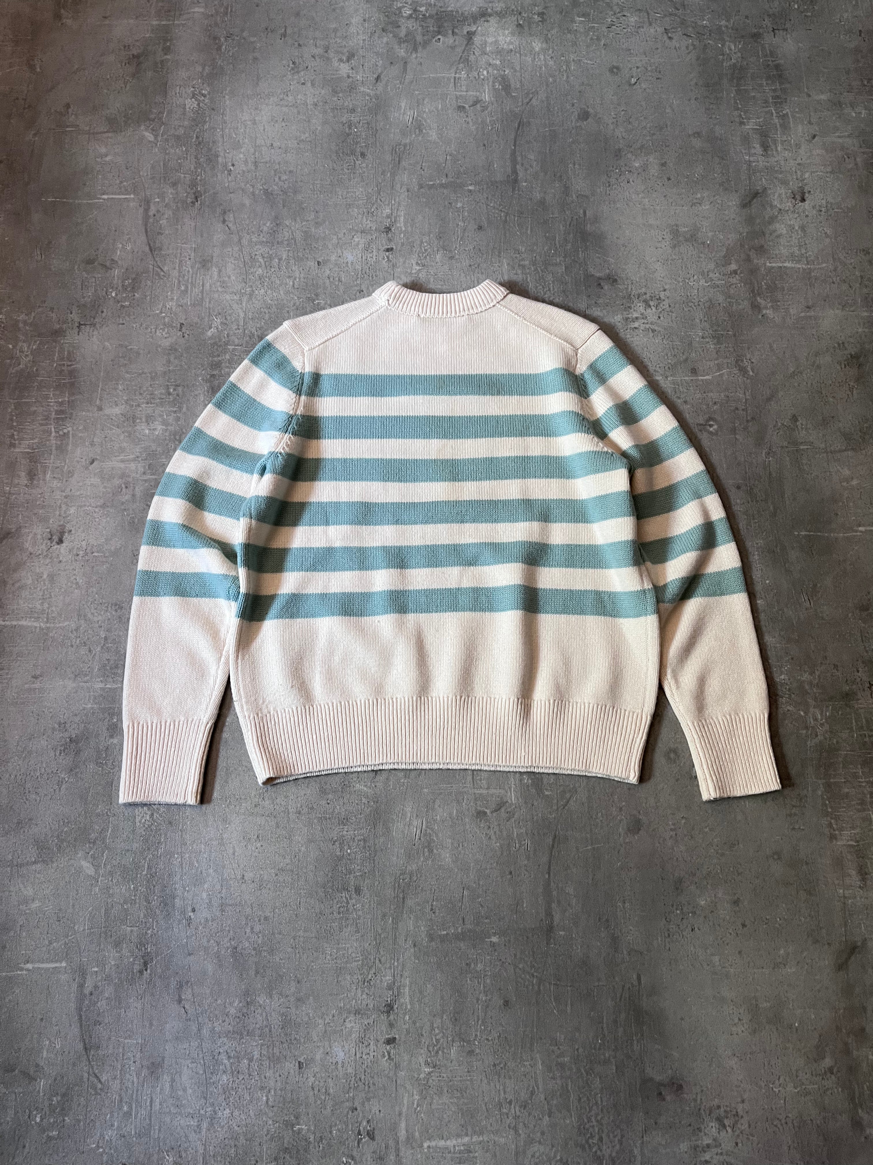 Acne Studios Striped Wool Sweater Beige Green Men - XS