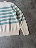 Acne Studios Striped Wool Sweater Beige Green Men - XS