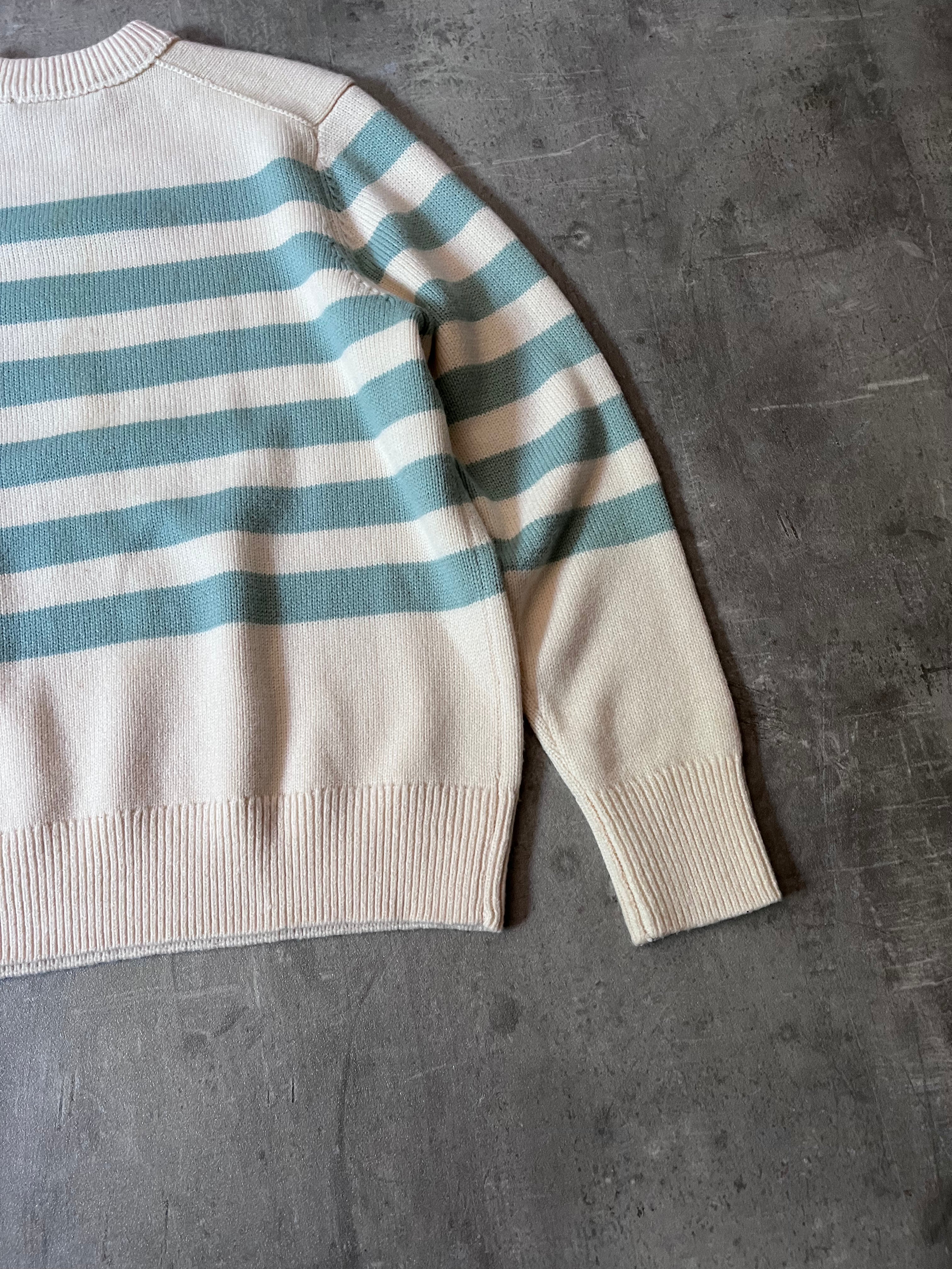 Acne Studios Striped Wool Sweater Beige Green Men - XS