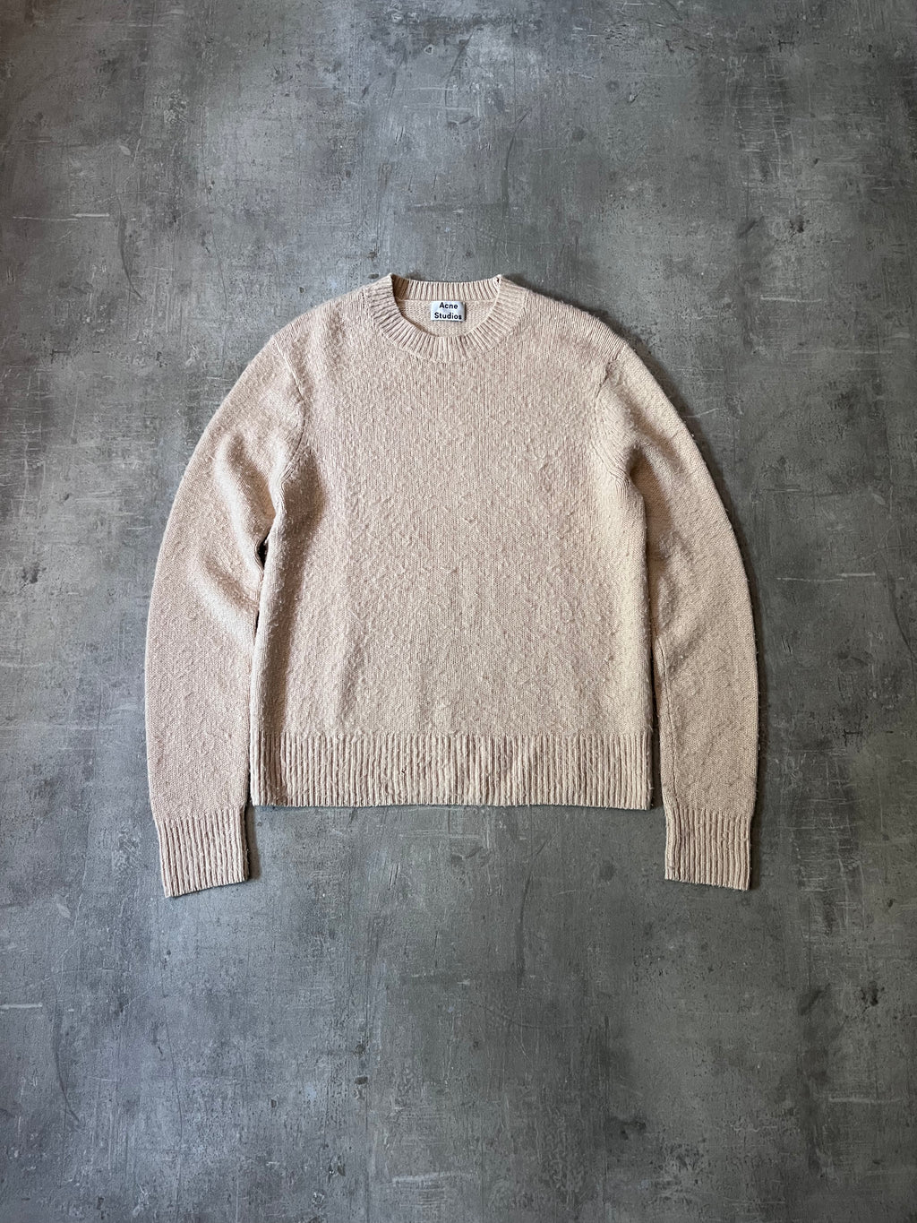 Acne Studios Peele Wool Cashmere Sweater Beige Men - M