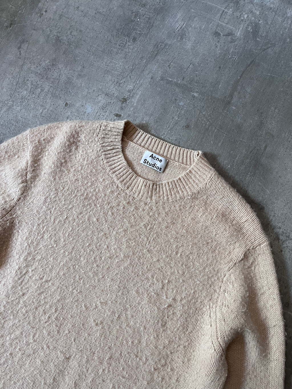 Acne Studios Peele Wool Cashmere Sweater Beige Men - M