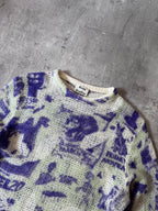 F/W 2019 Acne Studios Oversize Rave Poster Scribble Wool Sweater Men - XS