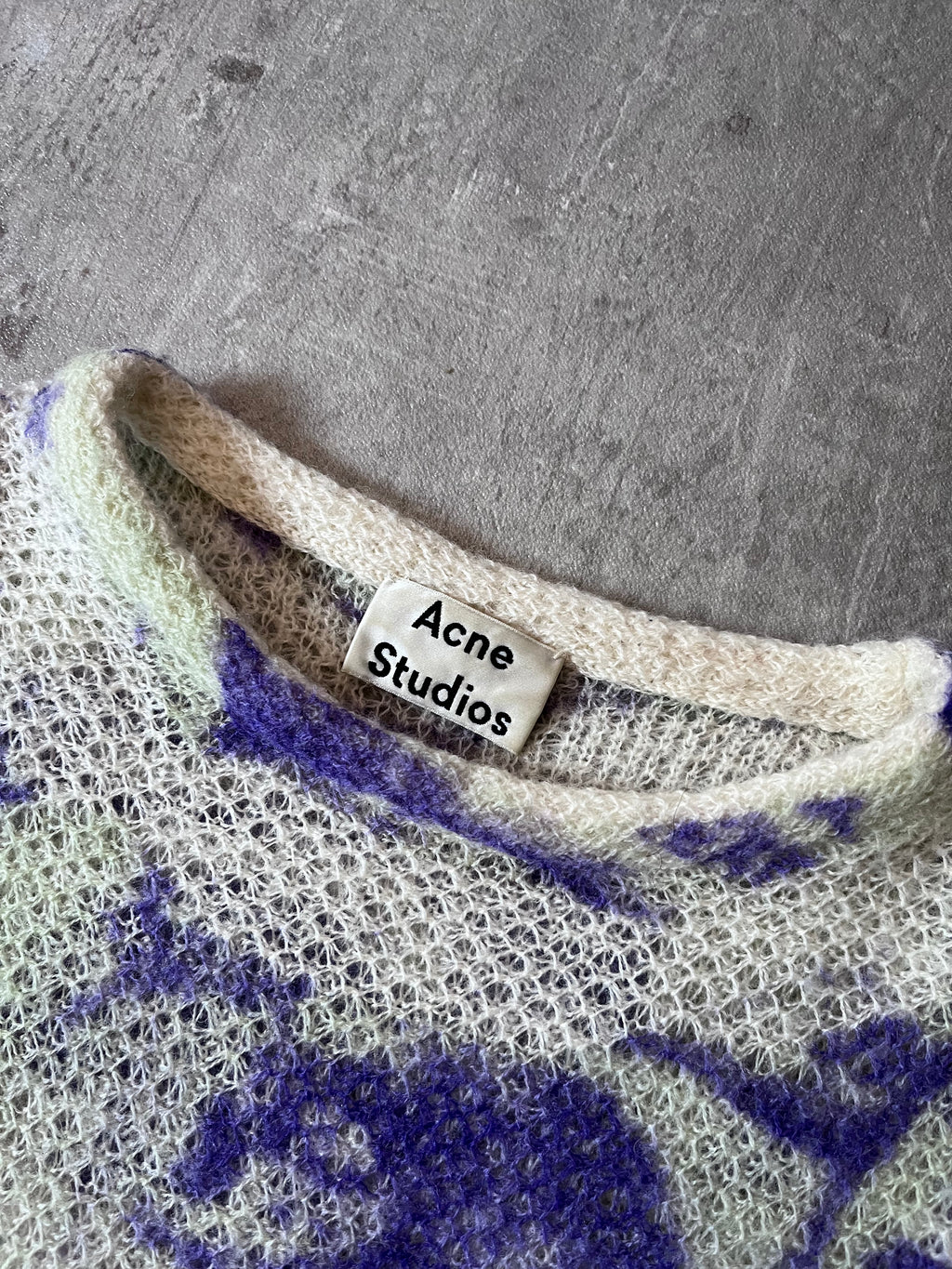 F/W 2019 Acne Studios Oversize Rave Poster Scribble Wool Sweater Men - XS