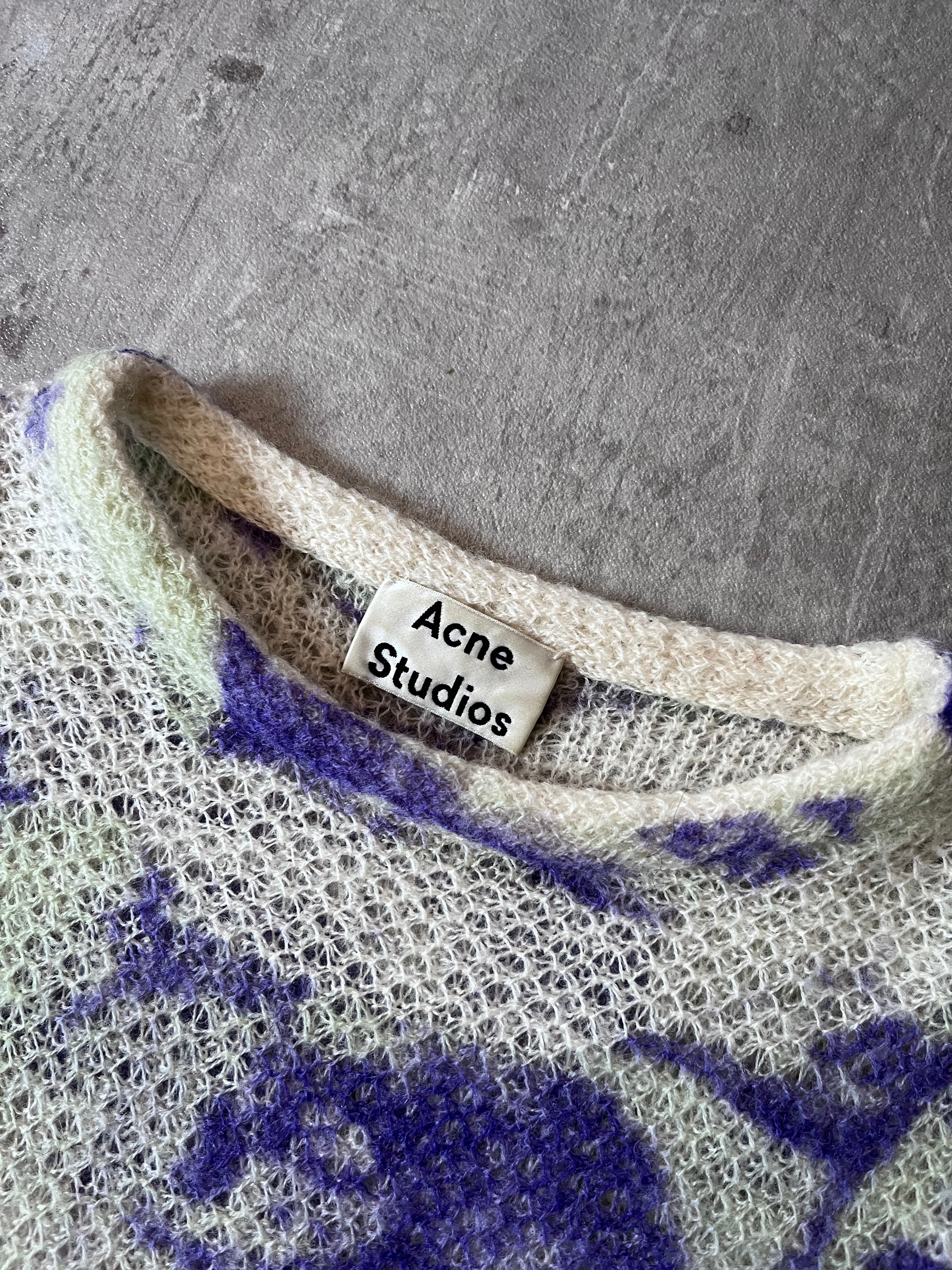 F/W 2019 Acne Studios Oversize Rave Poster Scribble Wool Sweater Men - XS