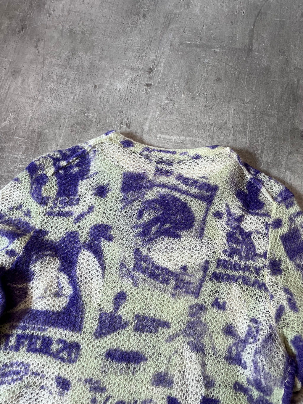 F/W 2019 Acne Studios Oversize Rave Poster Scribble Wool Sweater Men - XS