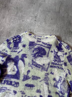 F/W 2019 Acne Studios Oversize Rave Poster Scribble Wool Sweater Men - XS