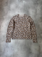 Acne Studios Peele Leopard Print Wool Cashmere Sweater Men Beige - M