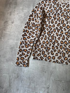 Acne Studios Peele Leopard Print Wool Cashmere Sweater Men Beige - M