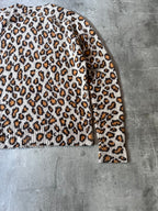 Acne Studios Peele Leopard Print Wool Cashmere Sweater Men Beige - M