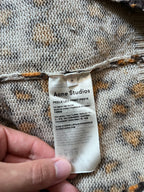 Acne Studios Peele Leopard Print Wool Cashmere Sweater Men Beige - M