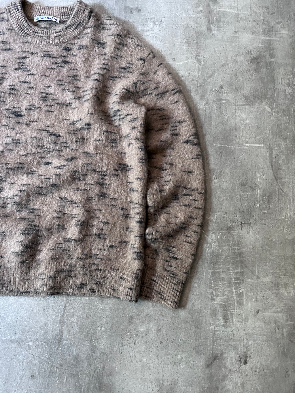 Acne Studios Brushed Wool Mohair Sweater Brown Men - M