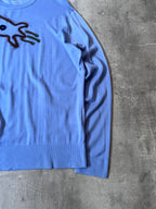 Acne Studios Fuzzy Rocket Embroidered Wool Sweater Blue Men - M