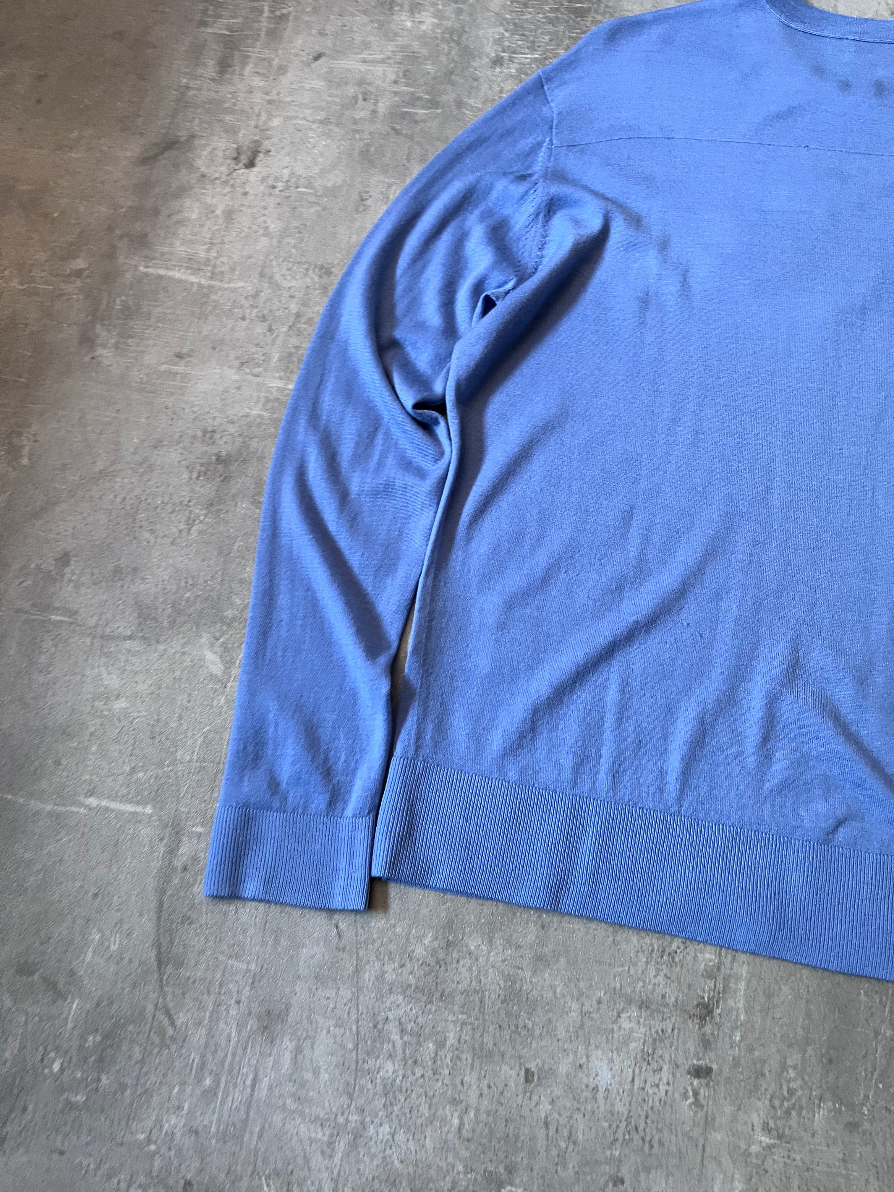 Acne Studios Fuzzy Rocket Embroidered Wool Sweater Blue Men - M