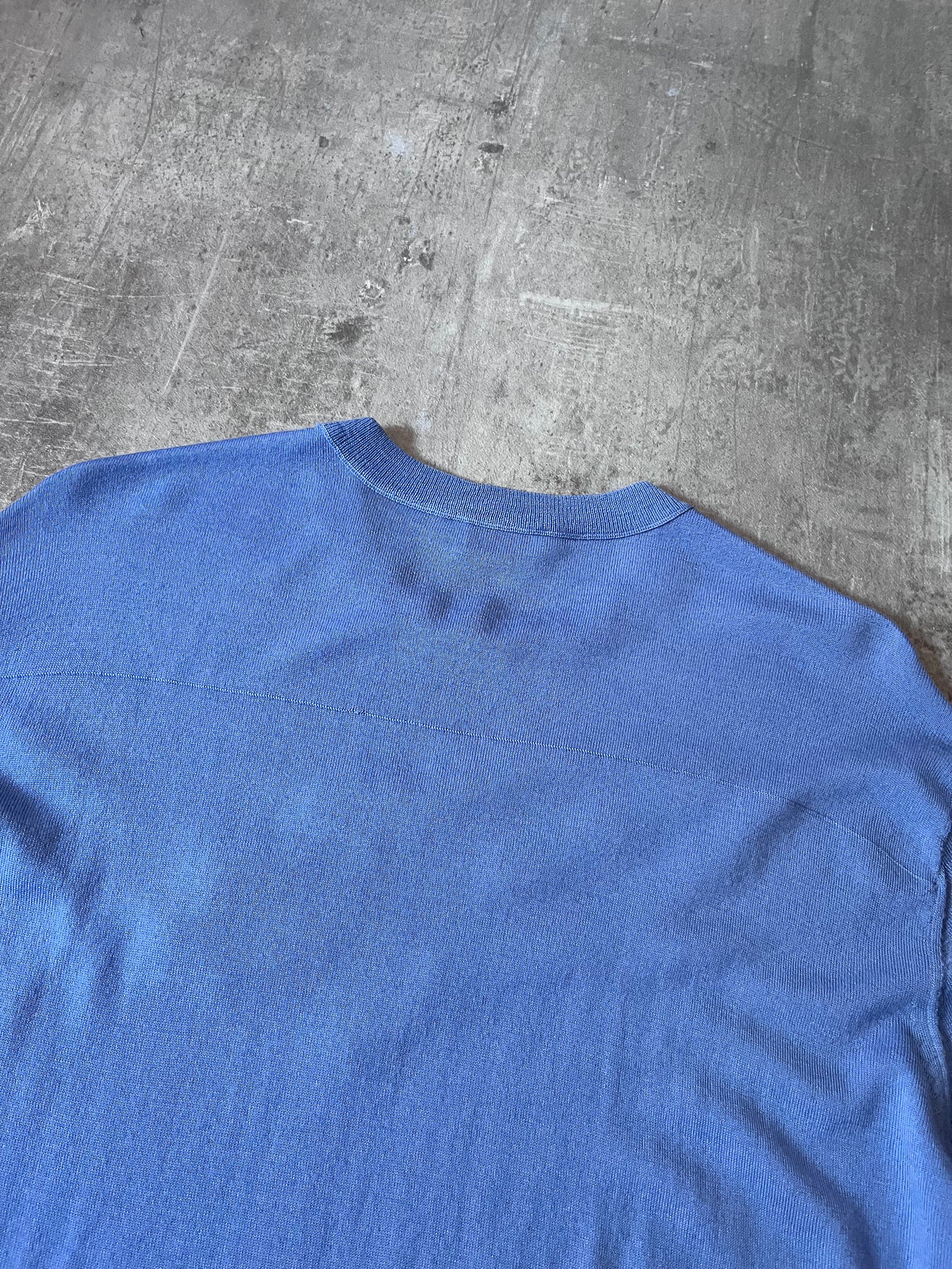 Acne Studios Fuzzy Rocket Embroidered Wool Sweater Blue Men - M
