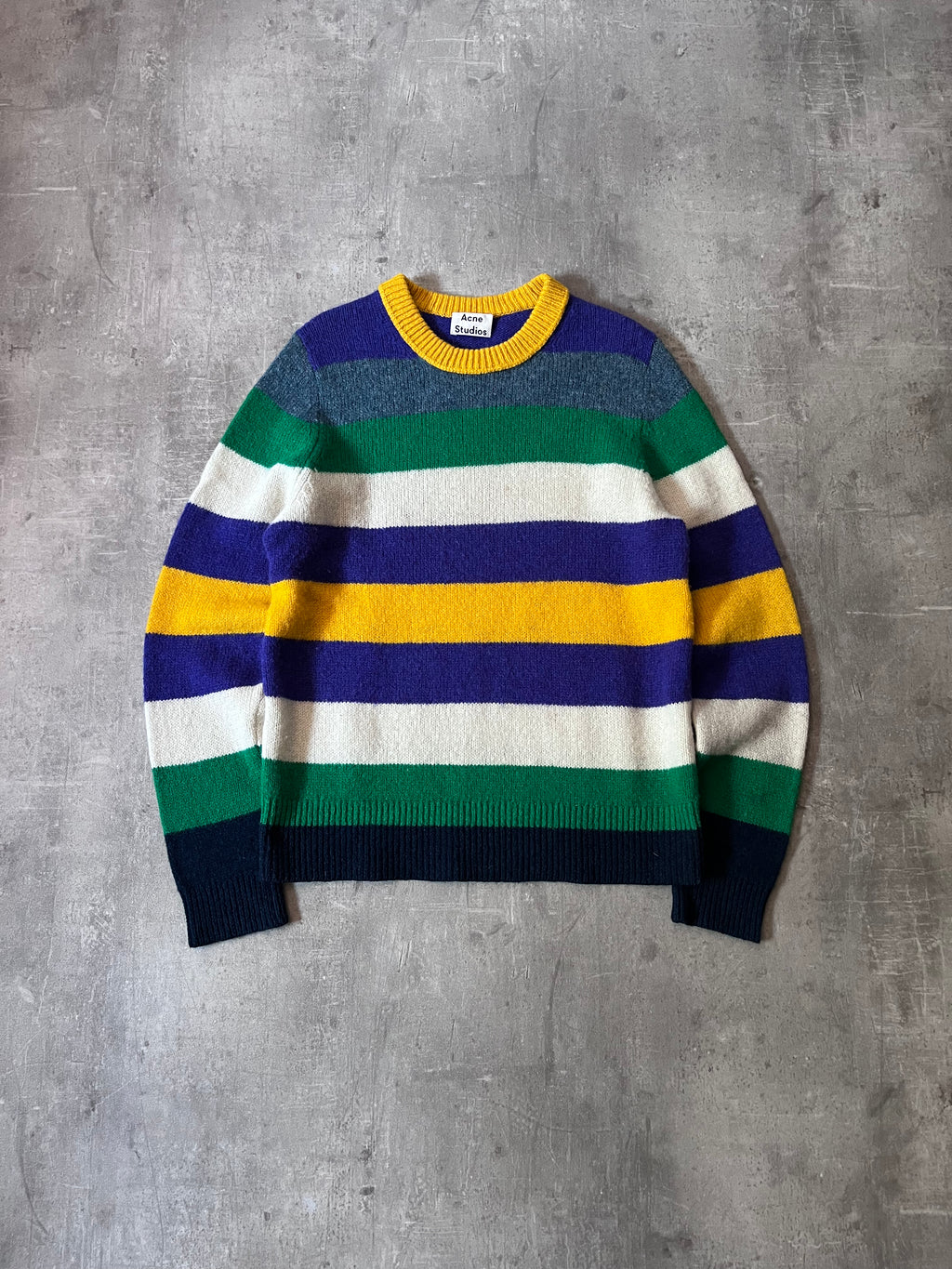 Acne Studios Kai Striped Wool Sweter Multicolor Men - M