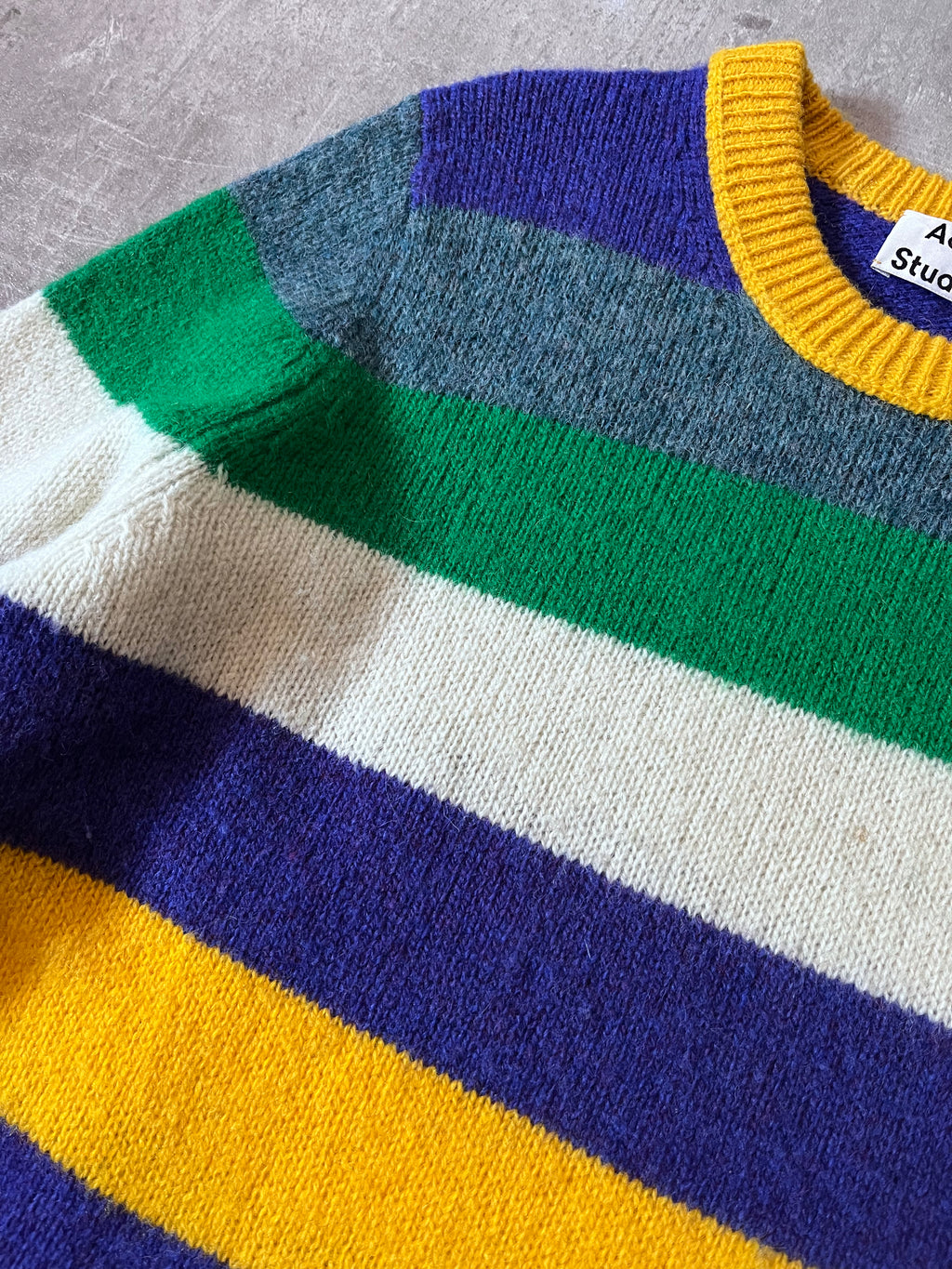 Acne Studios Kai Striped Wool Sweter Multicolor Men - M