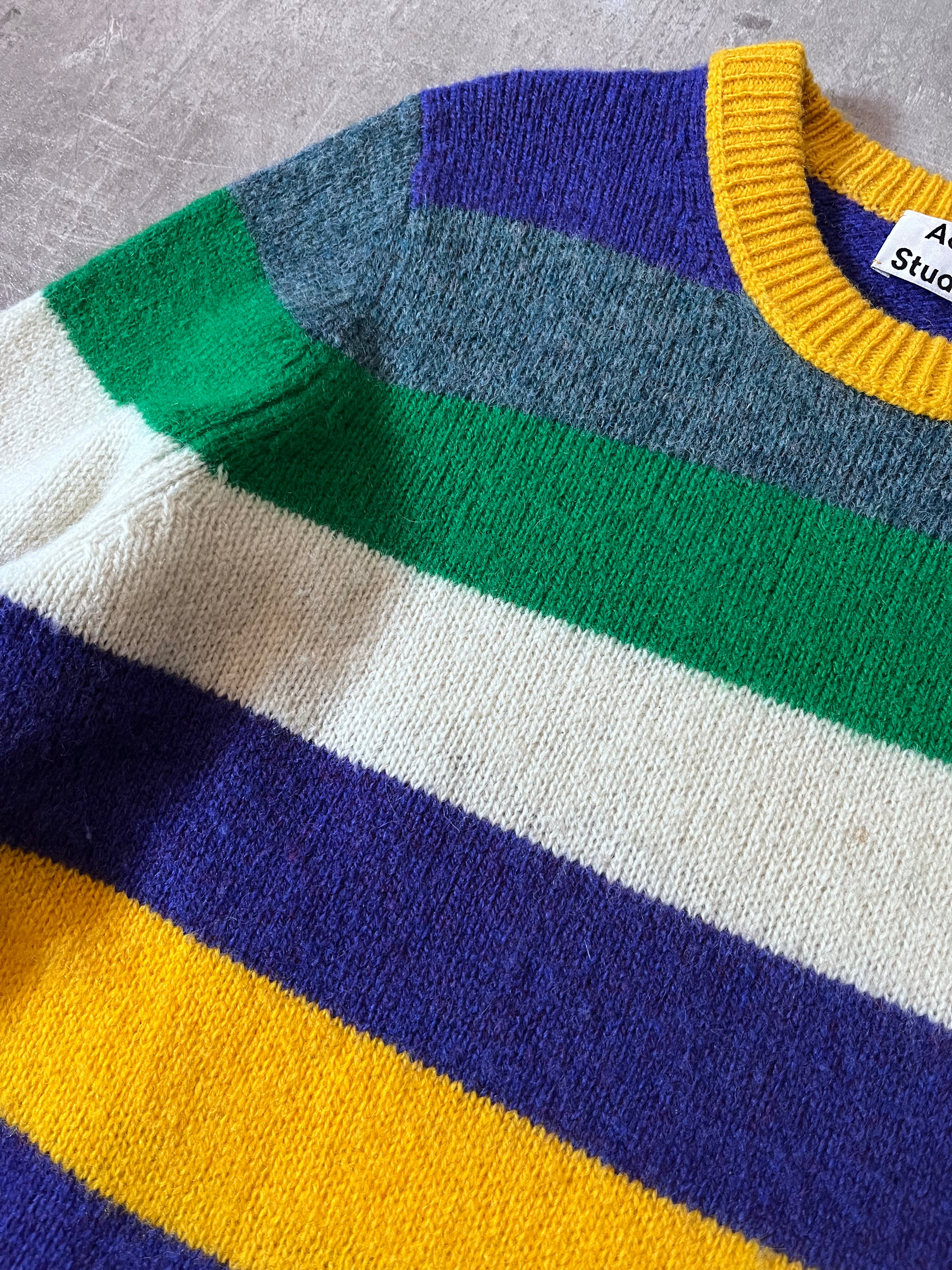 Acne Studios Kai Striped Wool Sweter Multicolor Men - M