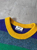 Acne Studios Kai Striped Wool Sweter Multicolor Men - M