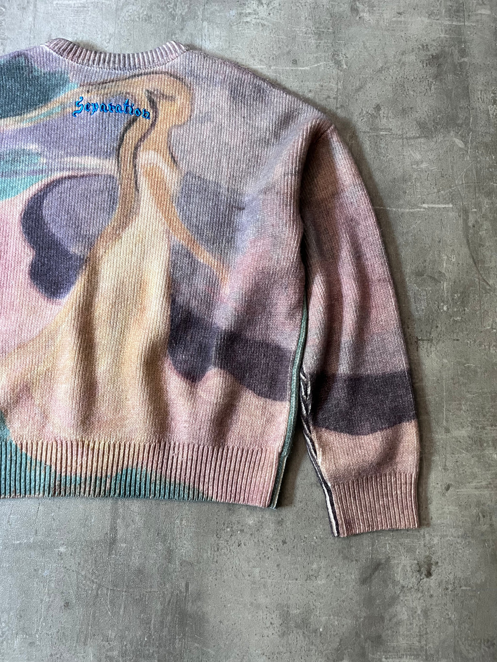 S/S 2022 Acne Studios "Separation" Print by Edvard Munch Wool Sweater Multicolor Men - M