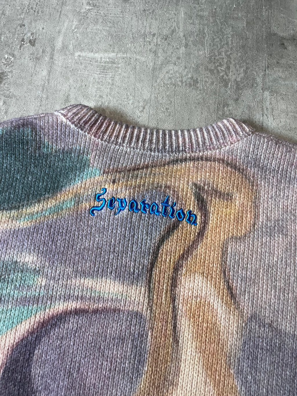 S/S 2022 Acne Studios "Separation" Print by Edvard Munch Wool Sweater Multicolor Men - M