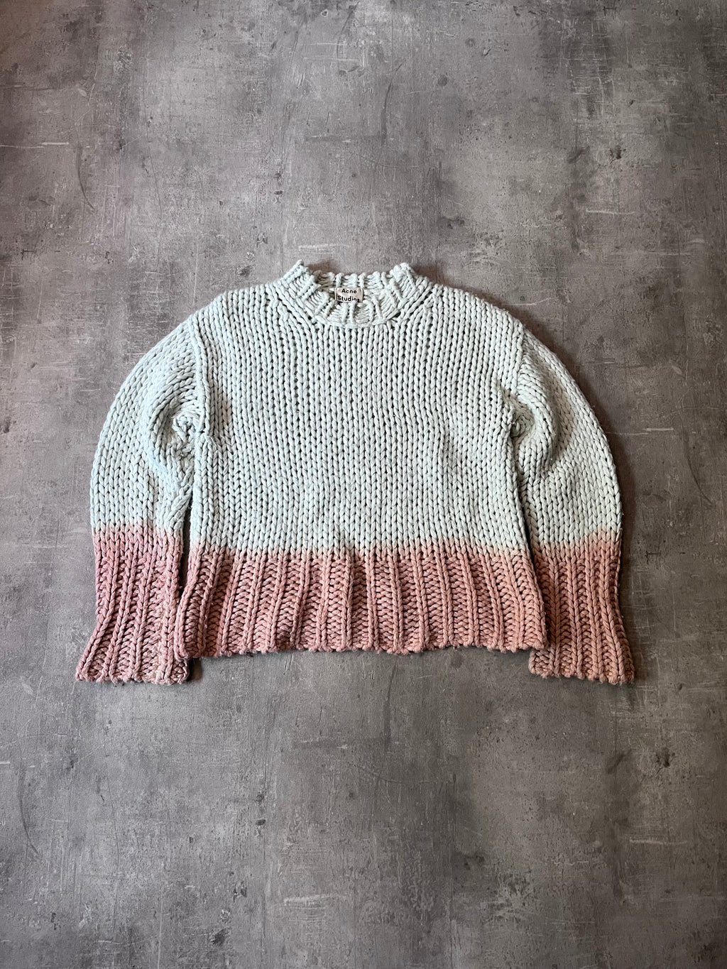 Acne Studios Chunky Degrade Gradient Sweater Mint Women - M