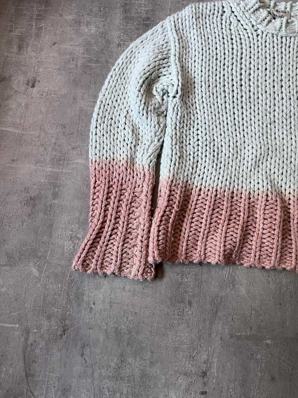 Acne Studios Chunky Degrade Gradient Sweater Mint Women - M