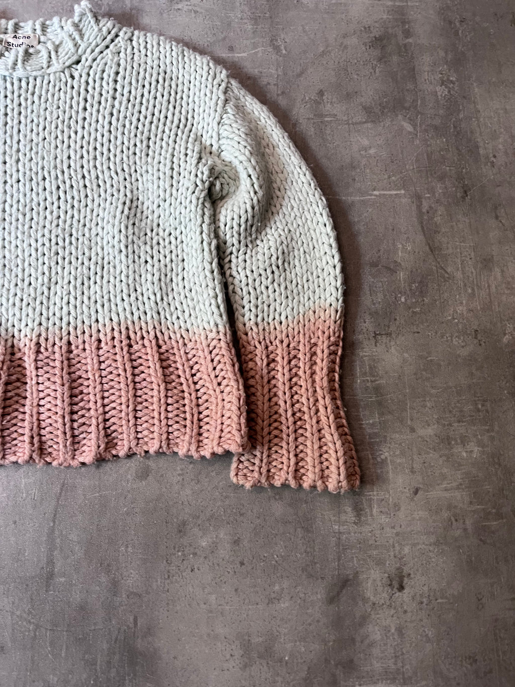 Acne Studios Chunky Degrade Gradient Sweater Mint Women - M