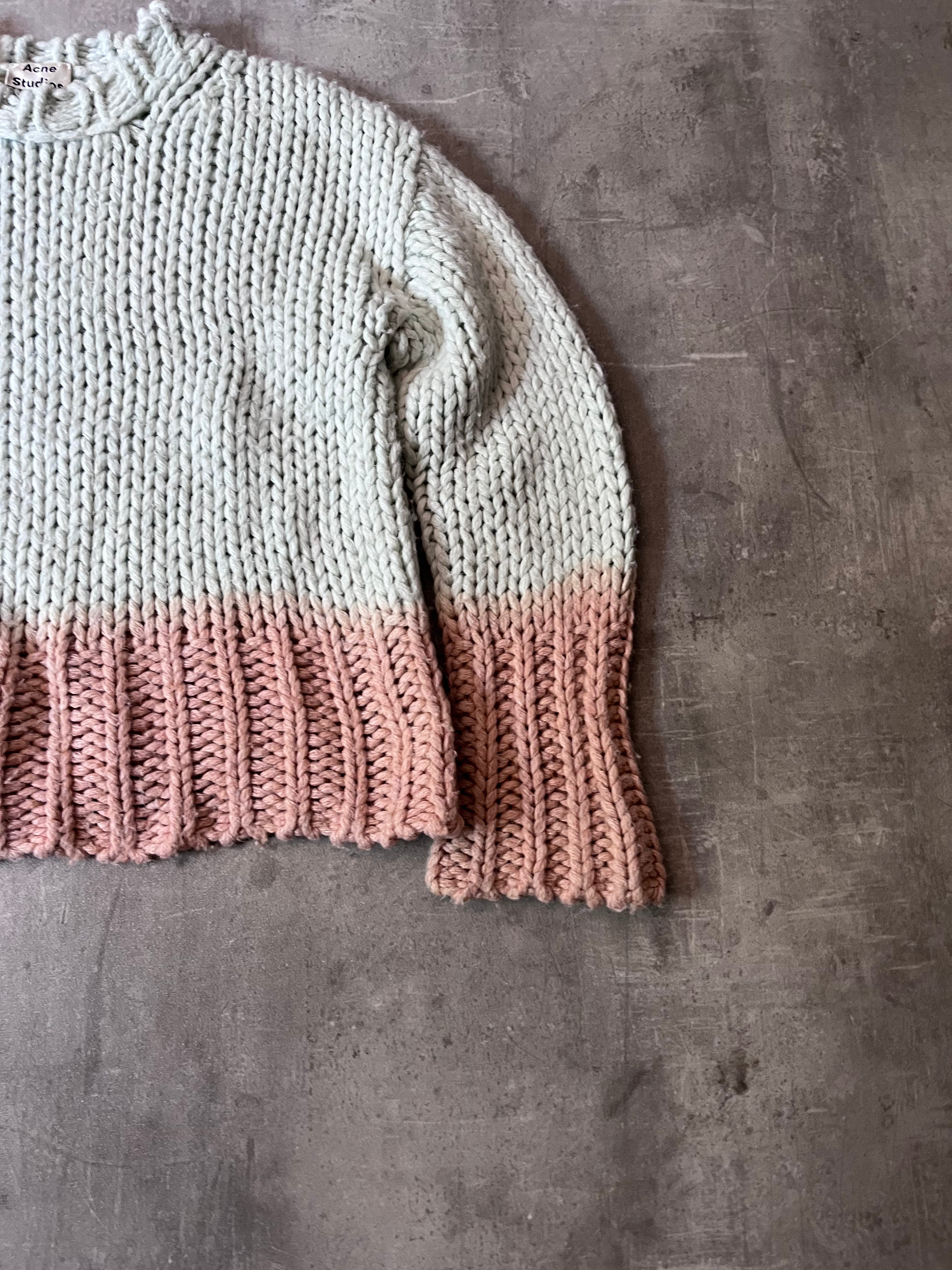 Acne Studios Chunky Degrade Gradient Sweater Mint Women - M