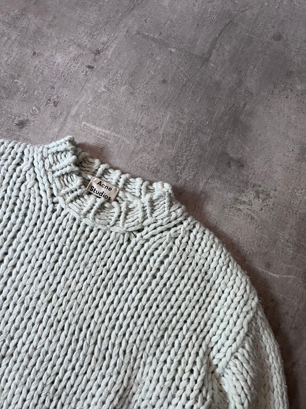 Acne Studios Chunky Degrade Gradient Sweater Mint Women - M