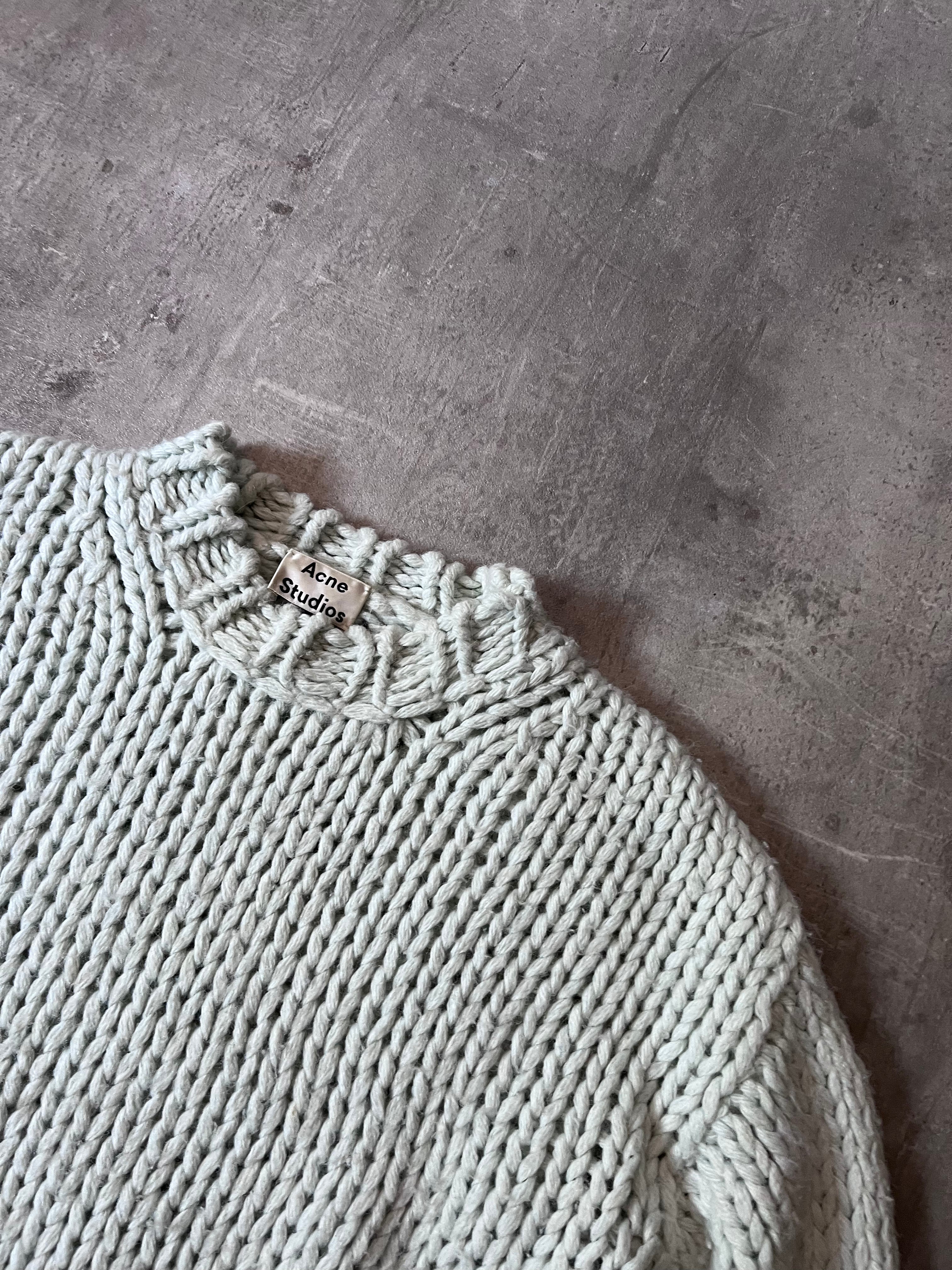 Acne Studios Chunky Degrade Gradient Sweater Mint Women - M