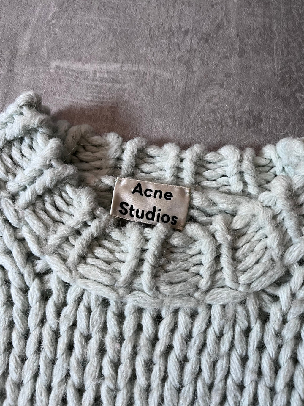 Acne Studios Chunky Degrade Gradient Sweater Mint Women - M