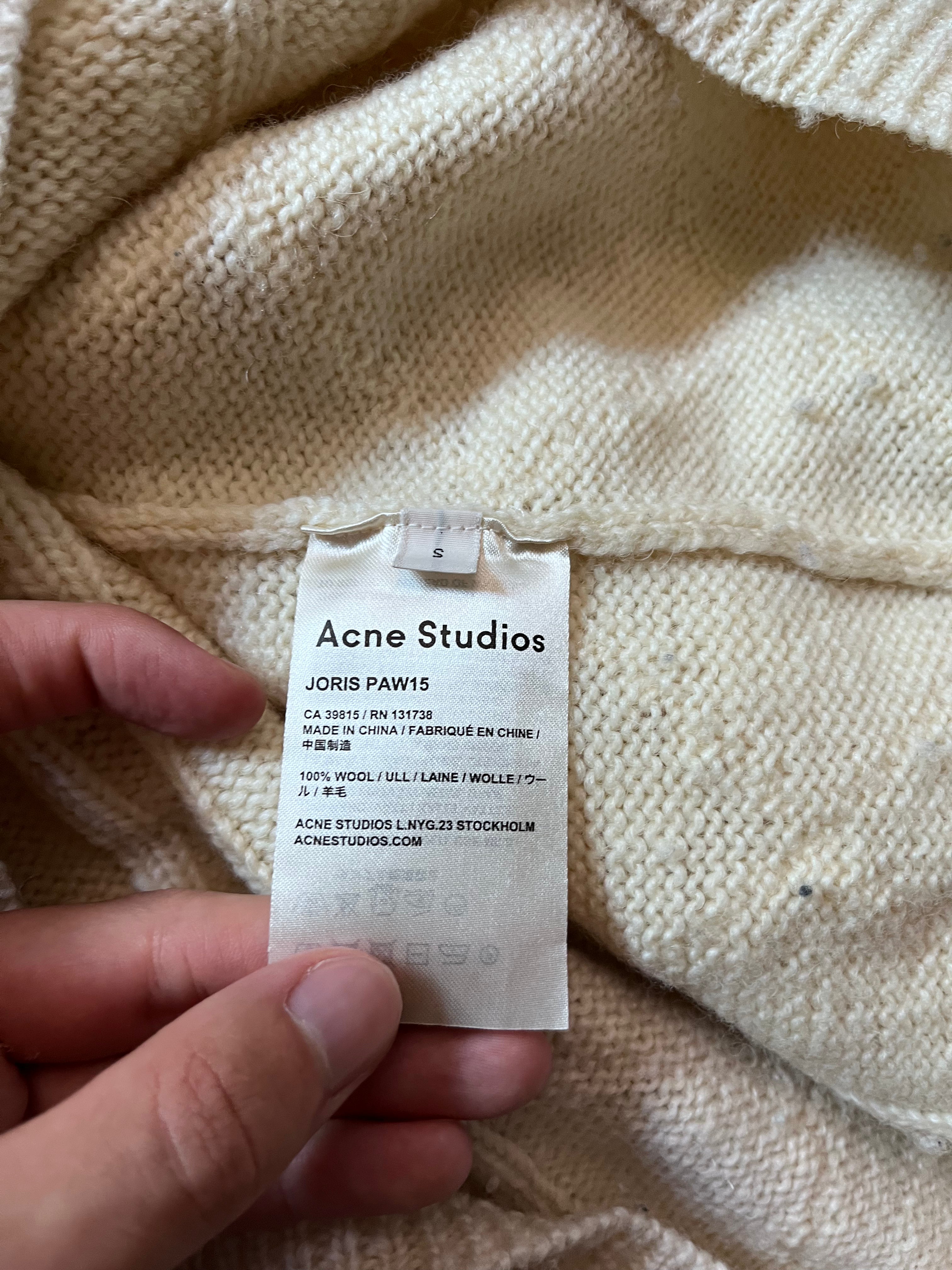 Acne Studios Joris Oversize Wool Sweater Beige Men - S